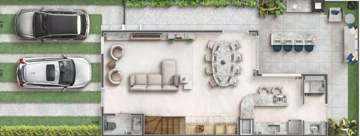 Planta Casa 145m²