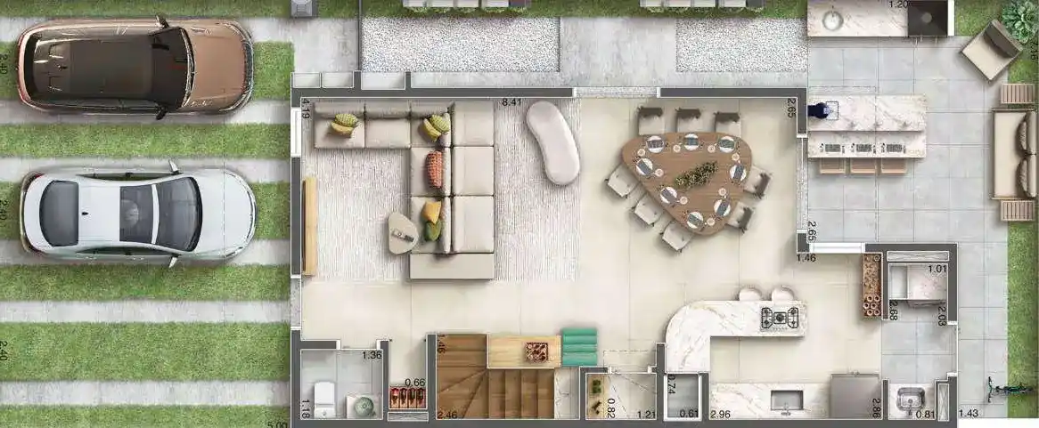Planta Casa 178m²